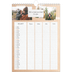 A4 Familieplanners — Natuurlijke handcraft - gezinsplanner 4 personen [Maart]