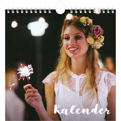 Jaarkalenders vierkant — Schuingedrukte letters [omslag]