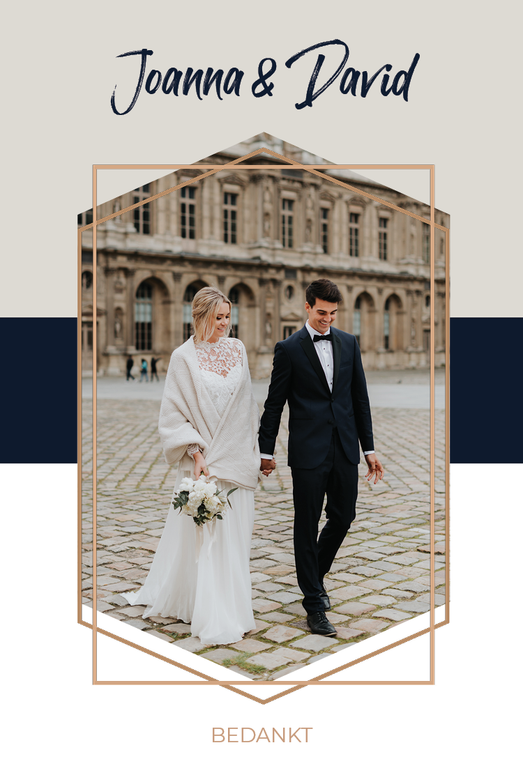 Bedankkaarten — Zwart lint