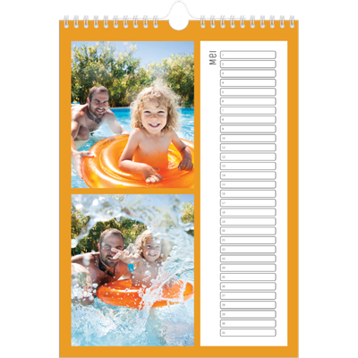 Verjaardagskalenders A4 — Kleurrijke kaders [Mei]