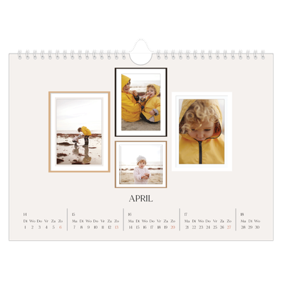 Fotokalender A4 — Fotowand gallerij [April]