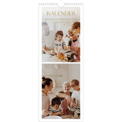 Smalle kalender  — Gouden tekst groot [omslag]
