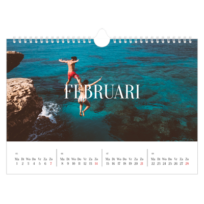 Fotokalender A4 — Eindeloze ontsnapping [Februari]