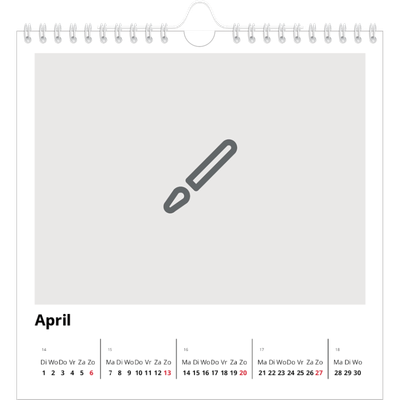 Jaarkalenders vierkant — Ontwerp je eigen fotoproduct [April]