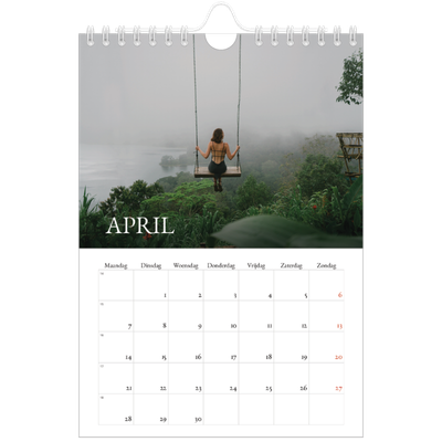 Fotokalender A5 — Eenvoudige letters [April]