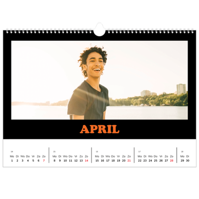Fotokalender A3 — Vrolijke typo [April]
