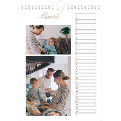 Verjaardagskalenders A4 — Fotolijn [Maart]