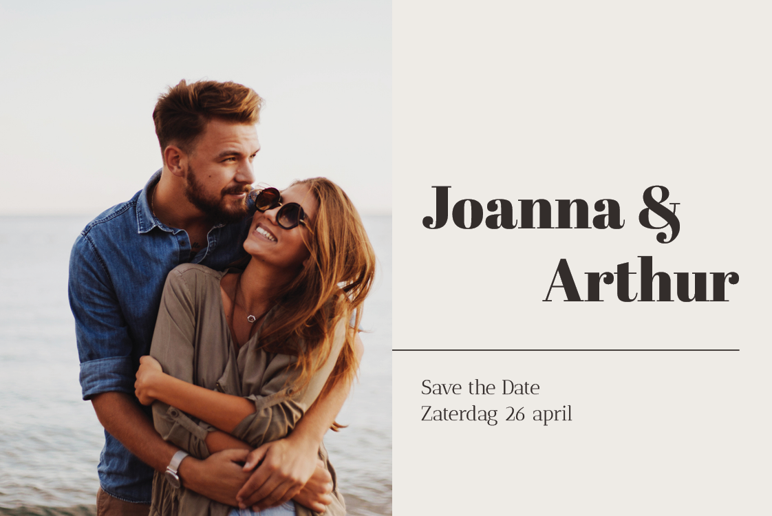 Save the date — Verticaal naamblok
