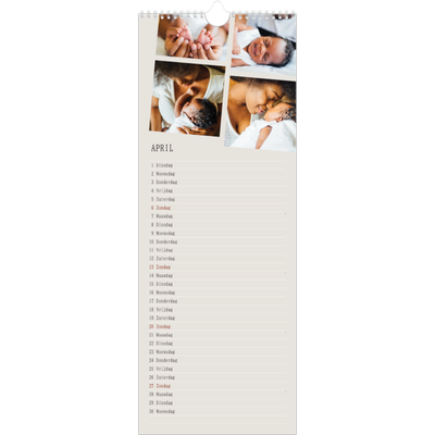 Smalle kalender  — Herinneringen in beweging [April]