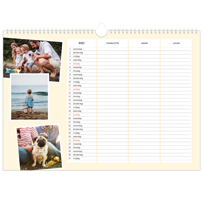A3 Familieplanners — Modern - gezinsplanner 3 personen [omslag]