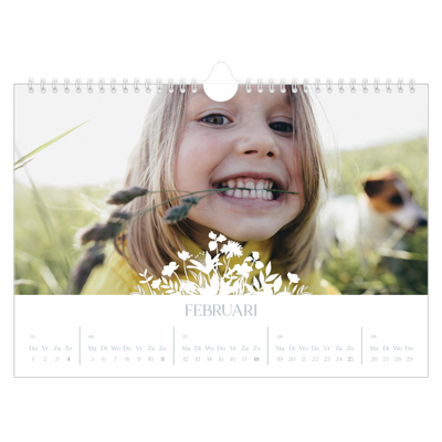 Fotokalender A4 — Bloemen motief [Februari]