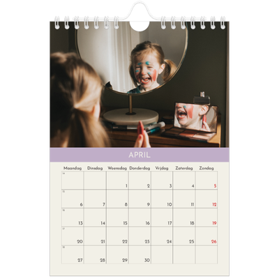 Fotokalender A5 — Pastel hoofdstukken [April]