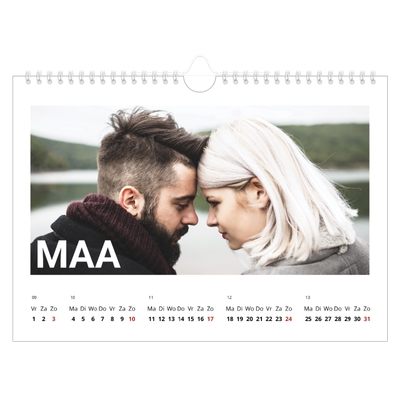 Fotokalender A4 — Grote maandaanduiding [Maart]