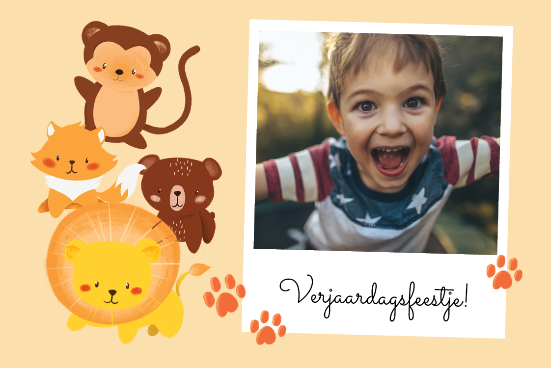 Uitnodigingen — Jungle dieren