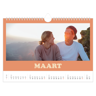 Fotokalender A4 — Retro stijl frames [Maart]