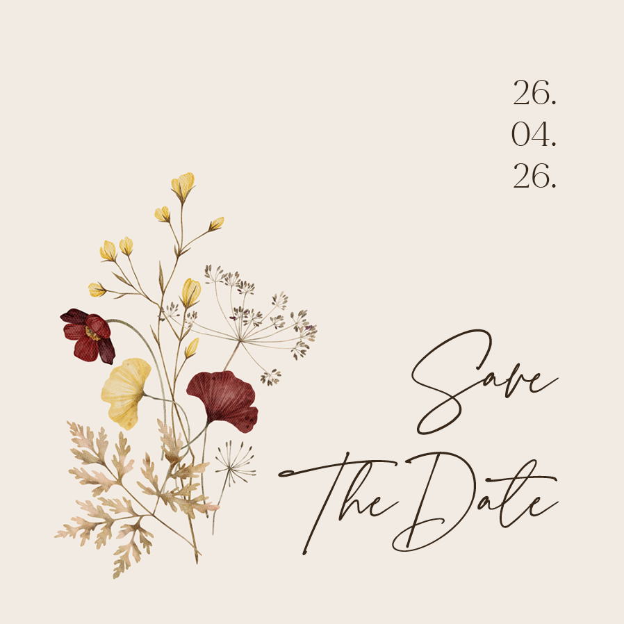 Save the date — Natuurlijk huwelijk