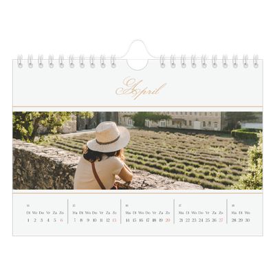 Fotokalender A5 — Goudschrift banner [April]