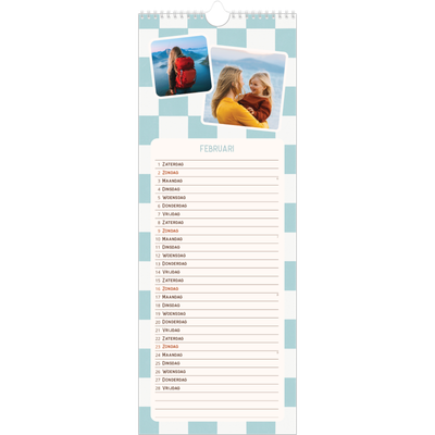 Smalle kalender  — Retro patronen [Februari]