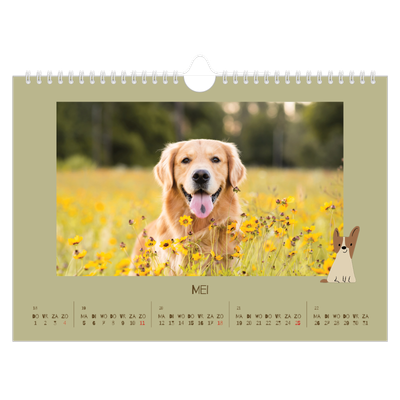 Fotokalender A4 — Speelse puppy [omslag]