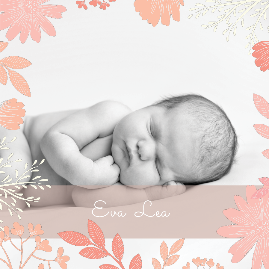 Uitnodigingen — Bloem baby