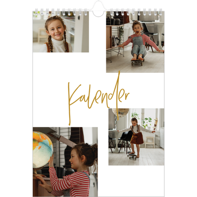 Fotokalender A4 (20 x 30 cm) — Goudkleurige letters [omslag]