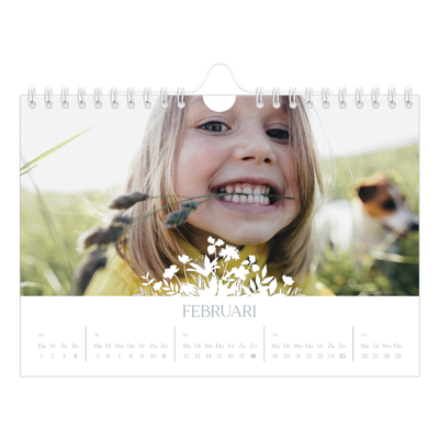 Fotokalender A5 — Bloemen motief [Februari]
