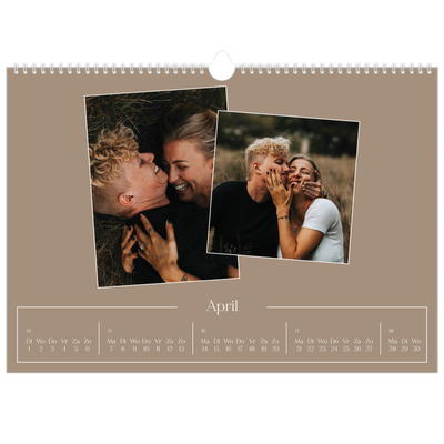 Fotokalender A3 — Gemaakte herinneringen [April]