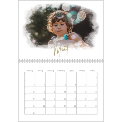 Fotokalender A4 Dubbel (30 x 40 cm) — Foto-effecten [Maart]