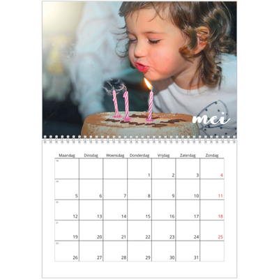 Fotokalender A4 Dubbel (30 x 40 cm) — Schuingedrukte letters [omslag]