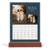 Bureaukalender met houten standaard  — Leisteen & schreef [Maart]