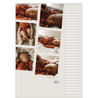 Verjaardagskalenders A3 — Herinneringen in beweging [Mei]