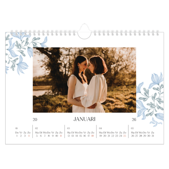 Fotokalender A4 — Elegant bloemig