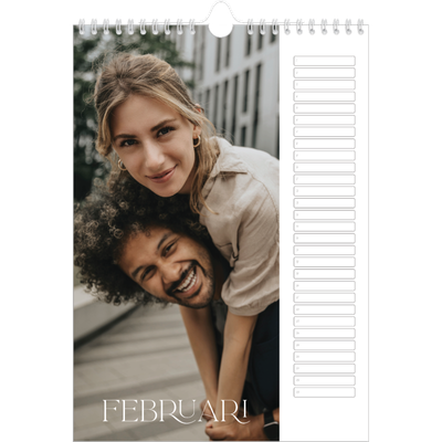 Verjaardagskalenders A4 — Groots [Februari]