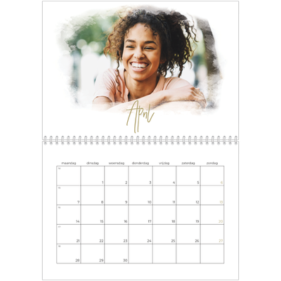Fotokalender A4 Dubbel (30 x 40 cm) — Foto-effecten [April]