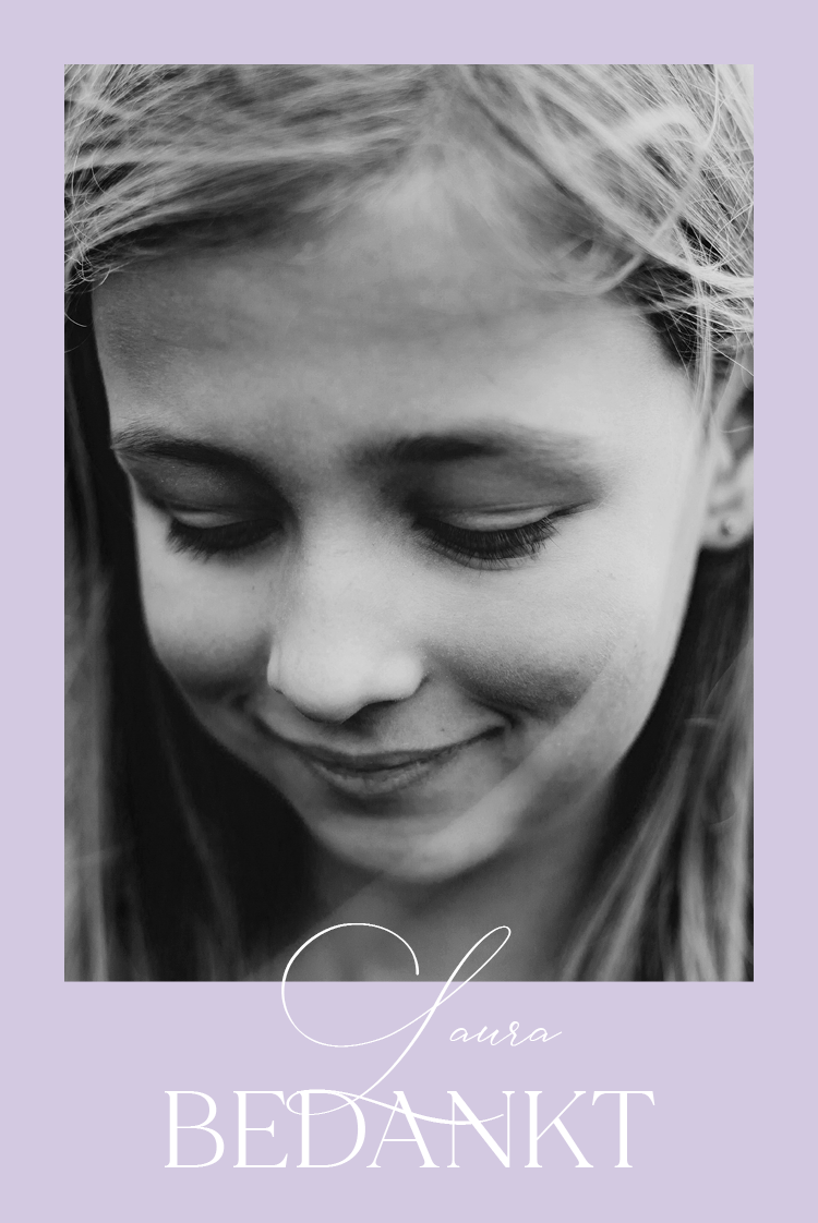 Bedankkaarten — Effen kleurachtergrond