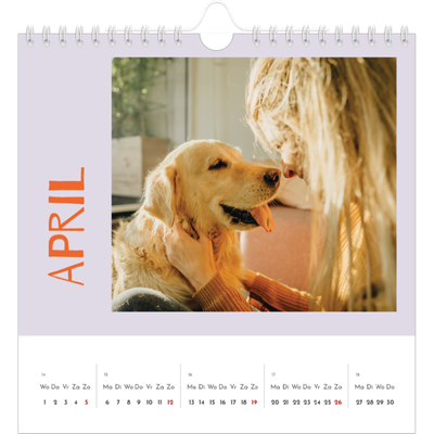Jaarkalenders vierkant — Vrolijk & Kleurrijk [April]