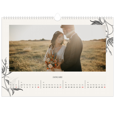 Fotokalender A3 — Inkt & klimop [Januari]