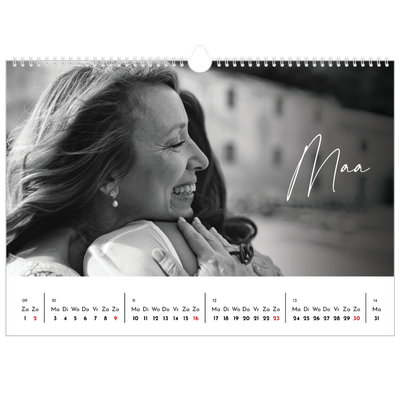 Fotokalender A3 — Elegant schrift [Maart]