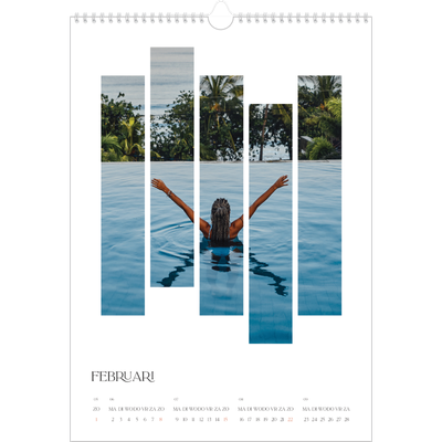 A3 Jaarkalenders — Reismozaïeken [Februari]
