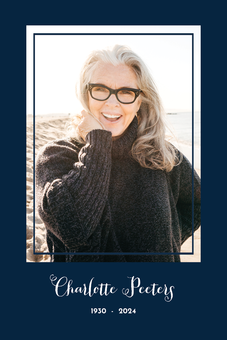 Bedankkaarten — Donkerblauw herinneringenboek