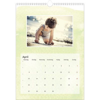 A3 Jaarkalenders — Aquarel achtergronden [April]