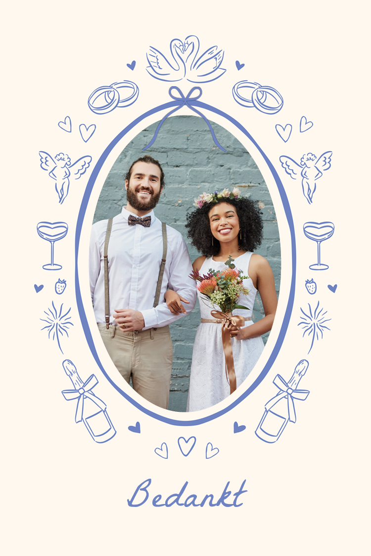 Bedankkaarten — Strikken en krabbels