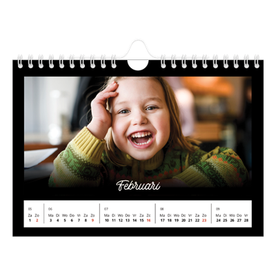Fotokalender A5 — Zwart [Februari]