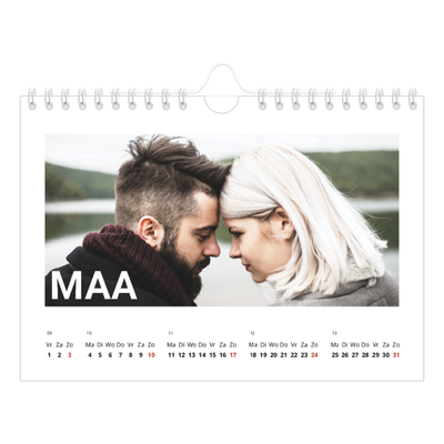 Fotokalender A5 — Grote maandaanduiding [Maart]