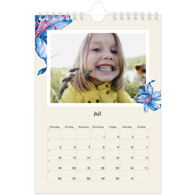 Fotokalender A5 — Geverfde bloemen [Mei]