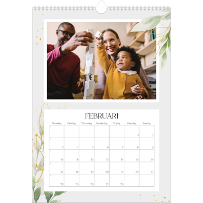 A3 Jaarkalenders — Bloemen splash [Februari]