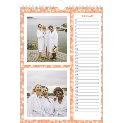Verjaardagskalenders A4 — In volle bloei [Februari]