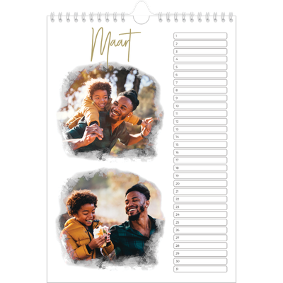 Verjaardagskalenders A4 — Foto-effecten [Maart]