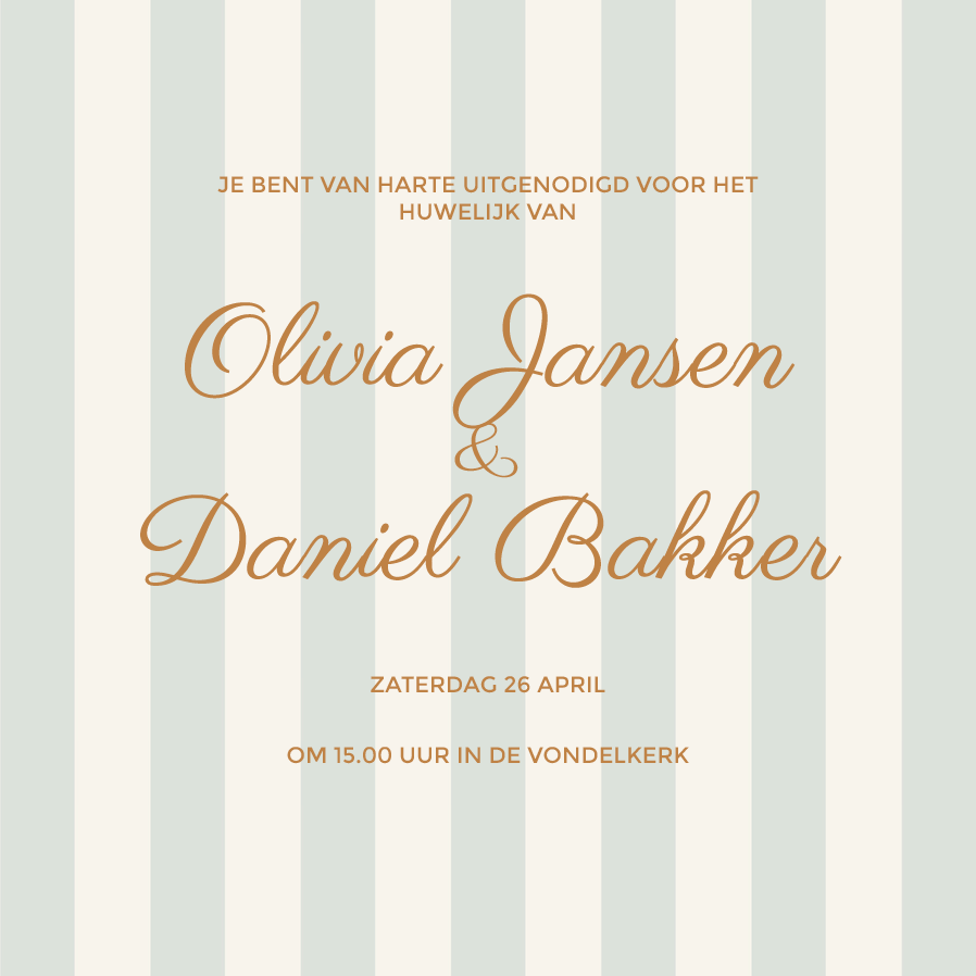 Uitnodigingen — Schrift en strepen