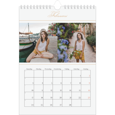 Fotokalender A4 (20 x 30 cm) — Goudschrift banner [Februari]